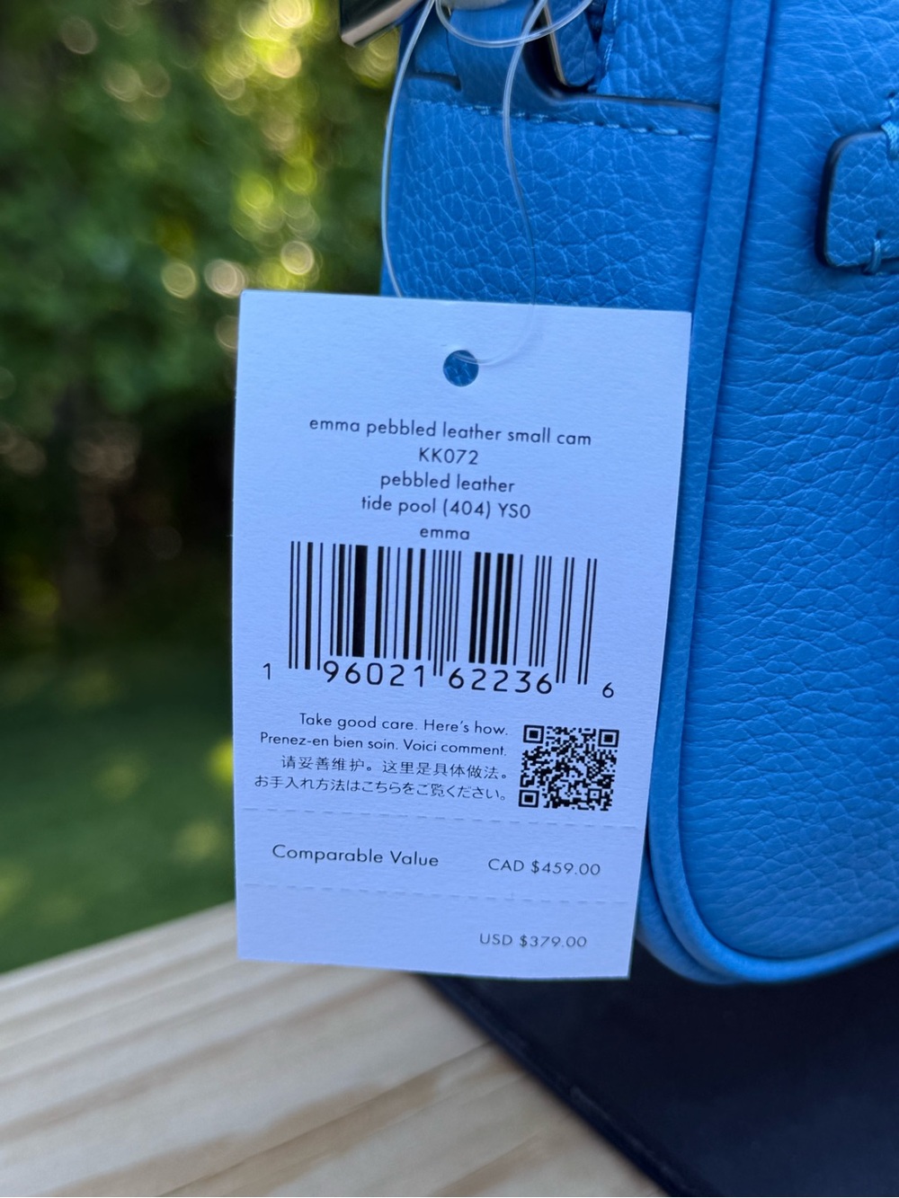 kate spade pebble leather small crossbody in tide pool blue - Picture 2 of 5